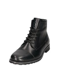 Bugatti, Herren, Winterstiefelette Schn&uuml;rboots, Stiefelette, mit w&auml;rmendem Fleecefutter, schwarz, 41, Elegante Winterstiefelette mit gl&auml;nzendem Hand-