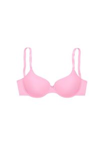 Lascana, Damen, Schalen-BH &raquo;Ela - perfect basic&laquo; mit B&uuml;gel aus seidiger Microfaser, rosa, 70 - Cup D, Unser Bestseller von Lascana: Perfekter Basic-BH