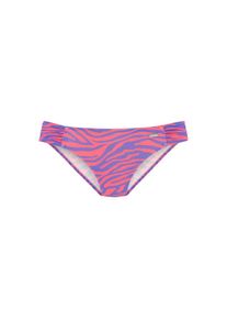 Venice Beach, Damen, Bikini-Hose &raquo;Fjella&laquo; mit gerafften Eins&auml;tzen, violett-koralle, 34 - N-Gr, Modisches Animal-Design
