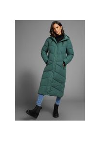 Polarino, Damen, Steppmantel aus wasserdichtem & windabweisenden Obermaterial, oversize Form, Dunkelgr&uuml;n, 44L, Langer Steppmantel von Polarino