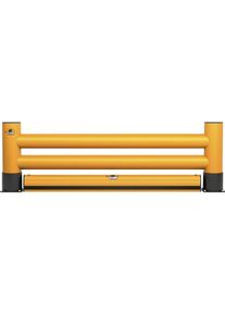 Rammschutzbarriere, Doppelplanke mit Bodenbarriere, L&auml;nge 2000 mm Ampere Rack Mammut