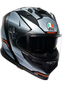 AGV K7 Jaeger S26, full face helmet , color: Black/Silver/Light Grey/Red , size: XXL
