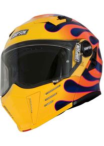 Simpsons Simpson Darksome Wildfire, flip up helmet , color: Yellow/Orange/Purple , size: M