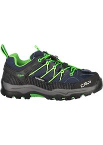 Wanderschuh CMP "KIDS RIGEL LOW TREKKING SHOES WP", Jungen, Gr. 32, b.blau, gecko, Leder, Synthetik, Schuhe Wanderschuh, wasserdicht