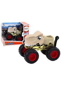 Lean Toys Dino-Roadster mit grossen Gummir&auml;dern, beige
