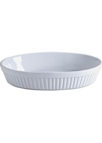 Mason Cash 2001.547 Collection Fine Stoneware Oval Baking and Serving Dish, Ceramic, White, 28 x 19, Auflaufform, Weiss