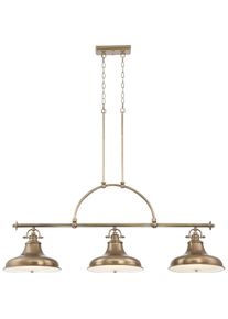Elstead Lighting, Pendelleuchte, Emery H&auml;ngeleuchte E27 3-fach 56cm Verwittertes Messing (E27)