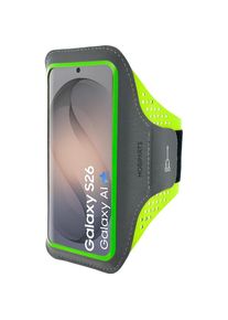 Mobiparts Comfort Fit Sport Armband Samsung Galaxy S26 Neon Green, Smartphone Sportarmband, Gr&uuml;n