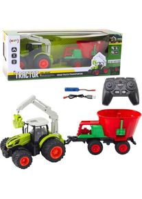 Lean Toys Ferngesteuerter RC-Traktor mit S&auml;maschine
