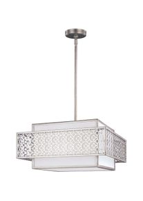 Elstead Lighting, Pendelleuchte, Kenney H&auml;ngeleuchte E27 3-fach Sonnenaufgang Silber (E27)