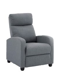 P & B , Hellgrau , Holz, Textil , Eiche , Sperrholz , 68.5x86x100 cm , Relaxfunktion, Liegefunktion , Wohnzimmer, Sessel, Fernsehsessel