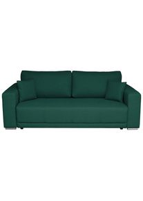 P & B , Dunkelgr&uuml;n , Textil , F&uuml;llung: Schaumstoff,Schaumstoff , 238x77x108 cm , Liegefunktion , Wohnzimmer, Sofas & Couches, Schlafsofas, Schlafsofas