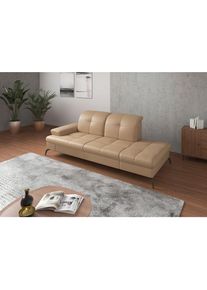 Sit & More Sit & More , Cappuccino , Leder , Echtleder , Nappaleder , 231x90x122 cm , Goldenes M, Made in Europe, DGM-Klimapakt , R&uuml;cken echt, Armteil links , Wohnzimmer, Sofas & Couches, Relaxliegen & R&eacute;cami&egrave;ren