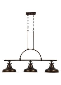 Elstead Lighting, Pendelleuchte, Emery H&auml;ngeleuchte E27 3-fach 56cm Palladianische Bronze (E27)