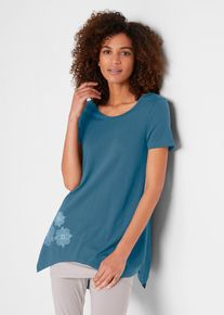 T-shirt de sport d&eacute;contract&eacute; &agrave; manches courtes - p&eacute;trole - taille 38/40 (S) - Viscose - bonprix