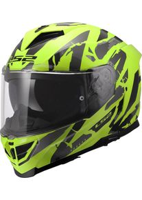 LS2 FF818 Storm III Kaos, casco integrale , colore: Giallo Fluo/Grigio/Nero , dimensione: L