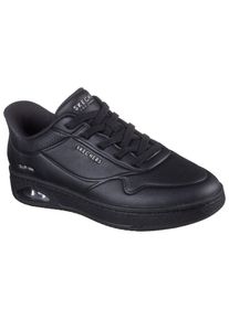 Slip-On Sneaker Skechers "UNO CTL", Damen, Gr. 36, schwarz, Lederimitat, Mesh, unifarben, Schuhe Slip-On Sneaker, Freizeitschuh, Schn&uuml;rschuh mit elastischen Schn&uuml;rsenkeln