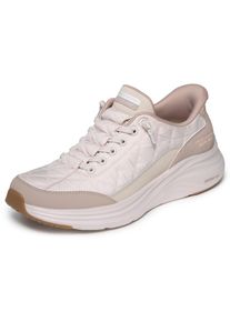 Slip-On Sneaker Skechers "Contour Foam - Cozy Fit", Damen, Gr. 38, natur, taupe, Lederimitat, Textil, Schuhe Slip-On Sneaker, Slipper mit Handsfree Slip-ins und gestepptem Cozy Fit&trade;-Mesh