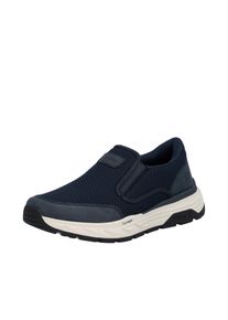 Slip-On Sneaker Rieker, Herren, Gr. 44, Textil, blau (nachtblau), Lederimitat, Textil, unifarben, Schuhe Slip-On Sneaker, Slipper, Schlupfschuh, Halbschuh, Freizeitsneaker mit Gummiz&uuml;ge