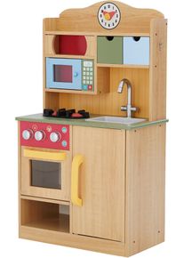Spielk&uuml;che TEAMSON&trade; KIDS "Little Chef Florence Classic", bunt, Spielk&uuml;chen, KinderB:30cm H:90cm T:30cm, Kunststoff, MDF, Spielk&uuml;che, mit drehbaren Bedienkn&ouml;pfen mit Klickger&auml;usch, B:30cm H:90cm T:30cm