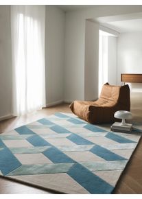 benuta Finest Matto Paul Sininen 160x230 cm Sininen Geometrinen,Rakennemix