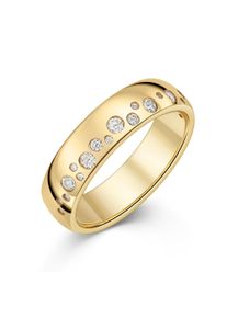 Fingerring Firetti "Schmuck Geschenk Silber 925 Damenring Ring Sternenhimmel" Gr. 60, gelbgoldfarben, kristallwei&szlig;, Fingerringe, Damen, 60, Silber 925 (Sterlingsilber), 5,45mm, Fingerring, mit Zirkonia (synth.)