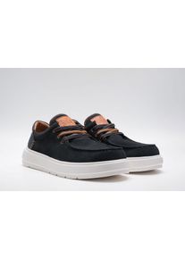 Schn&uuml;rschuh Replay, Herren, Gr. 43, schwarz (navy), Lederimitat, Veloursleder, unifarben mit Farbeinsatz, Schuhe Schn&uuml;rschuh, Mokassin, Halbschuh, Casual-Sneaker mit gepolstertem Schaftrand