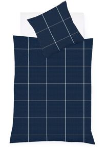 Bettw&auml;sche Fleuresse "Lech 4311", blau (indigo), B/L: 135cm x 200cm, 1 Stk., 1 Stk., Flanell, B/L: 80cm x 80cm, 2 Stk., Flanell, Obermaterial: 100% Baumwolle, Bettw&auml;sche, Bettw&auml;sche, Edelflanell, Baumwolle, in Gr. 135x200, 155x220, 200x200cm
