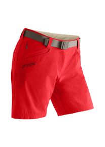 Funktionsshorts Maier Sports "Lulaka Shorts", Damen, Gr. 42, Normalgr&ouml;&szlig;en, feuerrot, 90% Polyamid, 10% Elasthan, Hosen Funktionsshorts, Damen Shorts, kurze Wanderhose, Outdoorhose mit 4 Taschen, Regular Fit