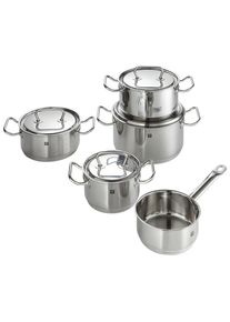 Zwilling Kochtopfset, Edelstahlfarben, Metall, 5-teilig, 16 cm,20 cm,16 cm, 2,0 l,3,5 l,6,0 l,3,0 l,1,5 l, Messskala, hitzebest&auml;ndige Griffe,backofengeeignet, Kochgeschirr, T&ouml;pfe, Topfsets