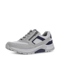 Keilsneaker ROLLINGSOFT, Herren, Gr. 13 (48), grau kombiniert, Mesh, Veloursleder, Schuhe Keilsneaker, Schn&uuml;rschuh, Halbschuh, Freizeitschuh, Au&szlig;enrei&szlig;verschluss, G-Weite