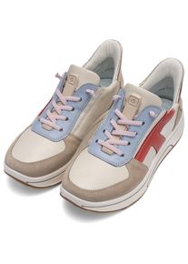Slip-On Sneaker Ara "SAPPORO 3.0", Damen, Gr. 4 (37), bunt (creme kombiniert), Glattleder, Veloursleder, kontrastfarbene Details, Schuhe Slip-On Sneaker, Halbschuh, Slipper, Freizeitschuh in Komfortweite H (= sehr weit)