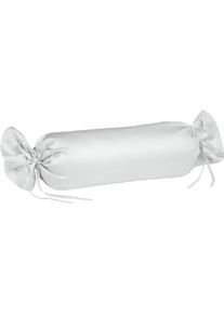 Nackenrollenbezug Fleuresse "Colours", wei&szlig;, B:15cm L:40cm, Mako-Satin, Obermaterial: 100% Baumwolle, Kissenbez&uuml;ge, Nackenrollenbezug, Mako Satin, gl&auml;nzend, glatt, Premium Qualit&auml;t