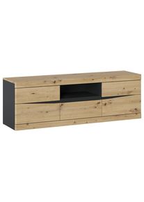 M&Ouml;BELIX M&ouml;belix , Anthrazit, Eiche Artisan , Holzwerkstoff , 2 F&auml;cher , 1 Schublade(n) Schubladen , 150x49.8x39.9 cm , Wohnzimmer, TV-M&ouml;bel, TV- & Lowboards