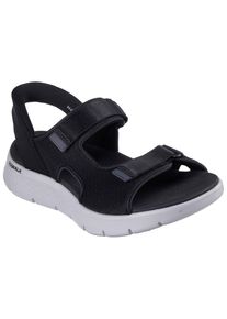 Sandale Skechers "GO WALK FLEX SANDAL-EASY ENTRY", Herren, Gr. 40, schwarz (schwarz, grau), Textil, Schuhe Sandale, Sommerschuh, Sandalette, Slip-In mit atmungsaktiver Goga Mat Sohle, Topseller