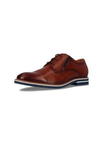 Schn&uuml;rschuh Salamander, Herren, Gr. 41, braun (cognac), Leder, Basic, Schuhe Schn&uuml;rschuh, Schn&uuml;rer, Business Schuh, Halbschuh mit Blockabsatz