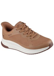 Slip-On Sneaker Skechers "BOBS SQUAD 4", Herren, Gr. 41, braun, Synthetik, Textil, Schuhe Slip-On Sneaker, Trainingsschuh, Sneaker, Schn&uuml;rschuh zum einfachen Schlupfen