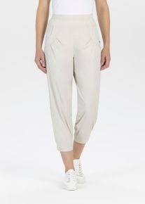 3/4-Hose Stehmann "Rachell-650", Damen, Gr. 36, N-Gr, kalk light, Web, Obermaterial: 65% Viskose, 30% Polyamid, 5% Elasthan, unifarben, regular fit 3/4-L&auml;nge, Hosen 3/4-Hose, mit elastischem Bund