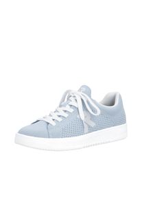 Plateausneaker RIEKER SPORT, Damen, Gr. 37, hellblau, Textil, unifarben, Schuhe Plateausneaker, Slip-on Sneaker, Halbschuh, Freizeitsneaker mit aufgesetzter Schn&uuml;rung