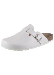Clog ANISTON SHOES, Damen, Gr. 42, wei&szlig;, Lederimitat, unifarben, Schuhe Clog, Gartenschuh, Berufsschuh, Hausschuh in klassischer Form