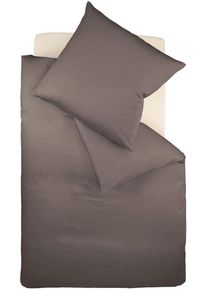 Bettw&auml;sche Fleuresse "Colours in 135x200, 155x220 oder 200x200 cm", braun (espresso), B/L: 135cm x 200cm, 1 Stk., 1 Stk., Mako-Satin, B/L: 80cm x 80cm, 2 Stk., Mako-Satin, Obermaterial: 100% Baumwolle, Bettw&auml;sche, Bettw&auml;sche, Bettw&auml;sche aus 100% Baumwolle, uni, mit Rei&szlig;verschluss