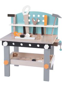 Bayer Chic 2000 Spielwerkbank CHIC2000 "Werkbank, klein, mint", bunt (natur, mint), Rollenspielzeug, KinderB:45cm H:49cm T:27cm, Holz, Spielwerkbank, B:45cm H:49cm T:27cm