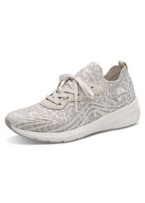 Slip-On Sneaker Tamaris, Damen, Gr. 41, beige (leodruck), Lederimitat, Textil, Schuhe Slip-On Sneaker, Slipper, Halbschuh in veganer Verarbeitung