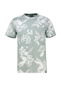 Kurzarmshirt Lerros, Herren, Gr. S, storm grau, Jersey, Obermaterial: 100% Baumwolle, bedruckt, normal h&uuml;ftbedeckend, Rundhals, Shirts Kurzarmshirt, mit floralem Allover-Print