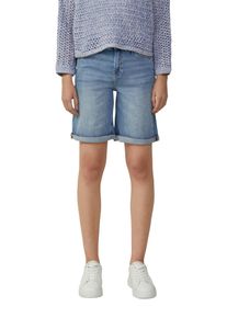 Jeansshorts s.Oliver, Damen, Gr. 38, N-Gr, blau (mid blau), Denim/Jeans, Obermaterial: 98% Baumwolle, 2% Elasthan, unifarben, normal kniefrei, Jeans Jeansshorts, im 5-Pocket-Stil