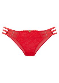 JETTE, Damen, Slip mit aufregenden B&auml;nder- und Ringdetails, sexy Dessous, rot, 32/34, Verf&uuml;hrerischer Slip mit aufregenden B&auml;nder- und Ringdetail