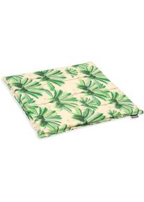 HOCK H.O.C.K., Sitzkissen, gr&uuml;n + gebl&uuml;mt, Baumwolle, B/L: 40 cm x 40 cm - 1 Stk.