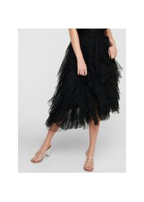Only, Damen, R&uuml;schenrock &raquo;ONLSKY SKIRT JRS&laquo;, Black, M (38), Langer Rock von Only