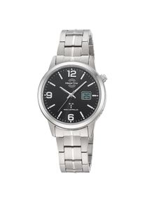 MASTER TIME, Damen, Funkuhr Quarzuhr, Armbanduhr, Damenuhr, Titan, analog, digital, titansilberfarben-schwarz, Ansprechende Damenarmbanduhr