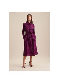 Seidensticker, Damen, Sommerkleid &raquo;Schwarze Rose&laquo; 1/1 Kragen Druck, pink, L40 - Normalgr&ouml;&szlig;en, Passform: Regular